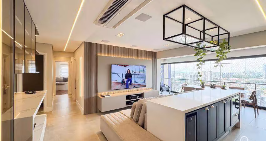 Apartamento  totalmente mobiliadocom 3 dormitórios à venda, 115 m² por r$ 2.200.000 - centro - osasco/sp