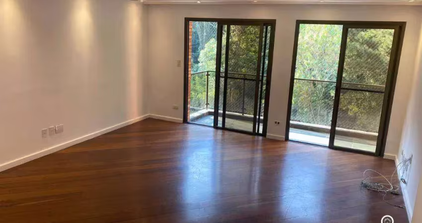 Apartamento com 2 suítes, sala ampliada( reversível) à venda, 116 m²  fundos para mata - alphaville -sp