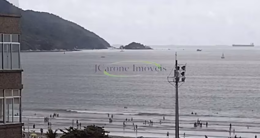 Venda apartamento em santos com vista mar a 100 metros da praia no boqueirão / sp