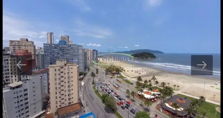 Apartamento a venda  com linda vista mar na praia do itararé em são vicente / sp