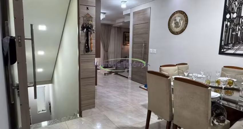 Casa sobreposta alta a venda 4 suítes, 2 vagas, churrasqueira e piscina a poucos metros da praia do embaré em santos/ sp