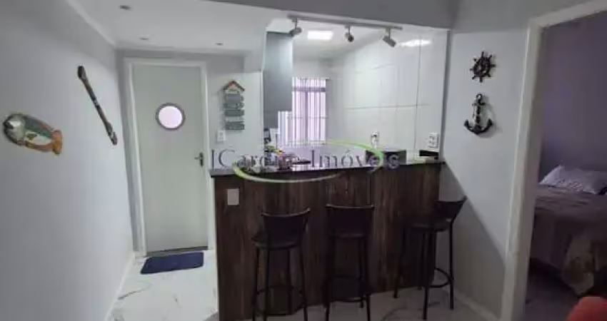 Apartamento mobiliado a venda com 1 quarto na praia dos milionários em são vicente/sp