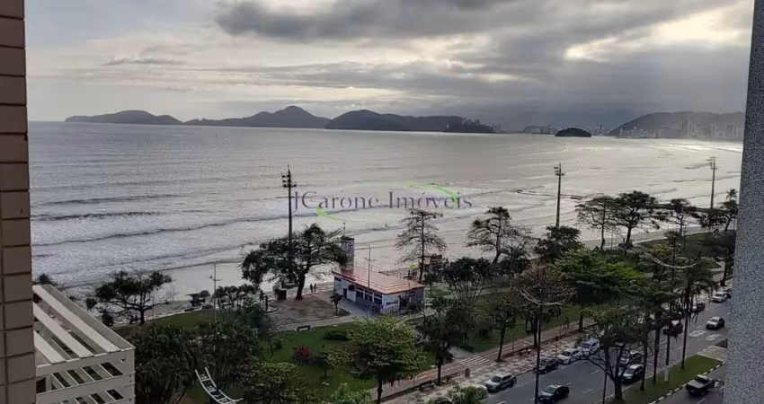 Venda de apartamento com linda vista mar na praia de aparecida em santos / sp