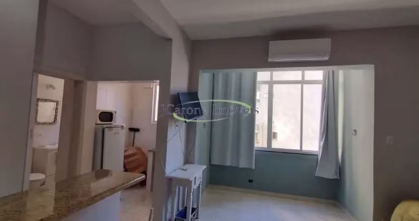 Venda de stúdio / kitnet reformada e com lazer na avenida da praia da aparecida em santos / sp
