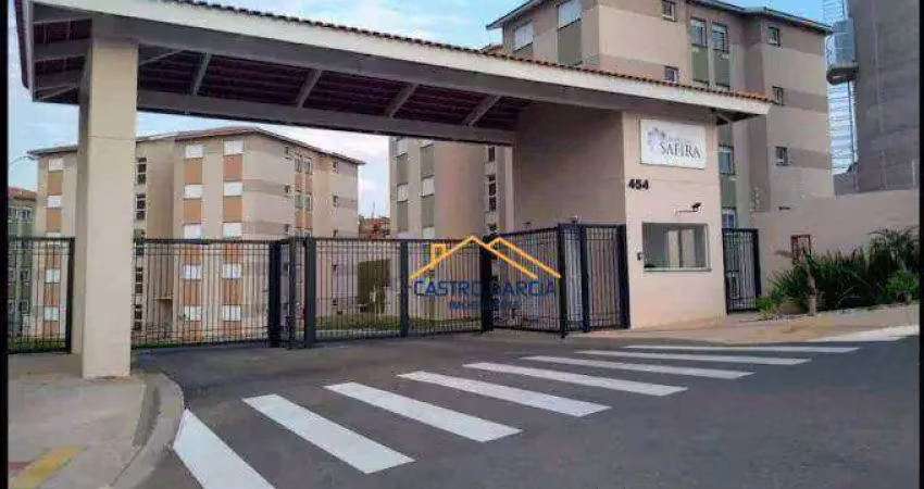 Apartamento com 2 quartos para alugar, com 55 m² de área útil no condomínio residencial safira - santa bárbara d'oeste/sp