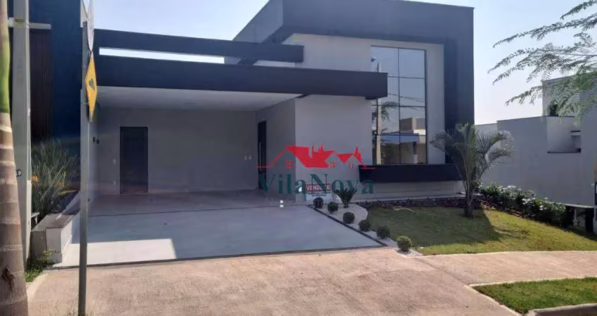 CASA À VENDA COM 3 SUÍTES, 1 COM CLOSET, LAVABO, COZINHA INTEGRADA À SALA E ÁREA GOURMET, PISCINA, 4 VAGAS DE GARAGEM - COND. PIEMONTE - INDAIATUBA SP