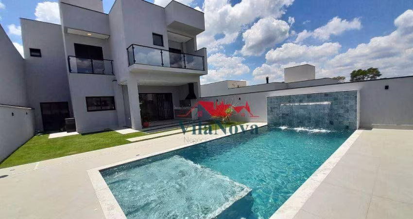 LINDO SOBRADO COM 3 SUÍTES, ÁREA GOURMET INTEGRADA À SALA DE JANTAR E PISCINA, 4 VAGAS EM UM DOS MELHORES CONDOMÍNIOS O PIEMONTE EM INDAIATUBA SP!