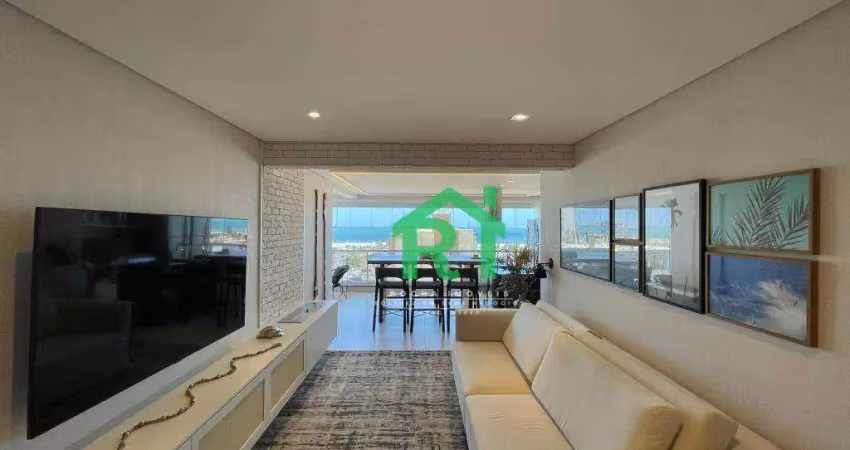 Apartamento com vista mar, 3 quartos (1 suíte), 2 vagas e lazer à venda na enseada, guarujá
