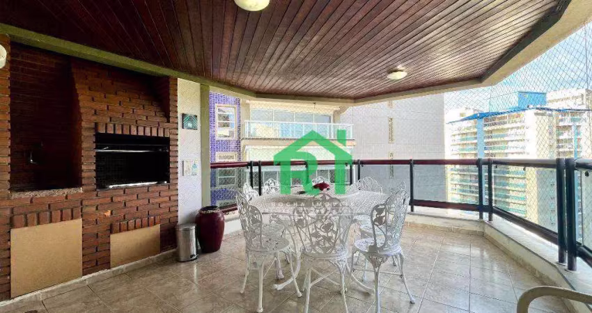 Apartamento à beira mar, 3 dormitórios (1 suíte), 1 vaga, jardim astúrias, guarujá/sp