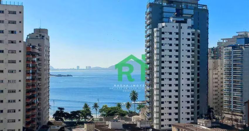 Cobertura com 2 quartos, 1 vaga, jardim astúrias, guarujá/sp
