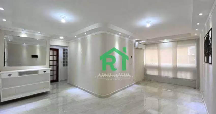 Apartamento com 2 quartos (1 suíte), 1 vaga, jardim astúrias, guarujá/sp