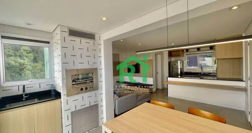 Apartamento Beira Mar, Varanda Gourment,2 Dormitórios (1 suítes), Lazer, Enseada, Guarujá/SP