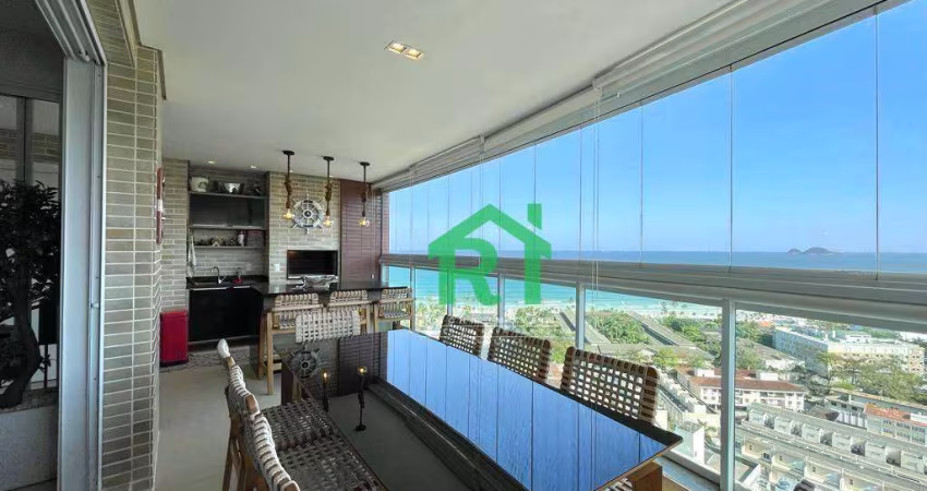 Apartamento Beira Mar, 3 Dormitórios (3 Suítes), 2 Vagas, Área de Lazer, Enseada, Guarujá/SP