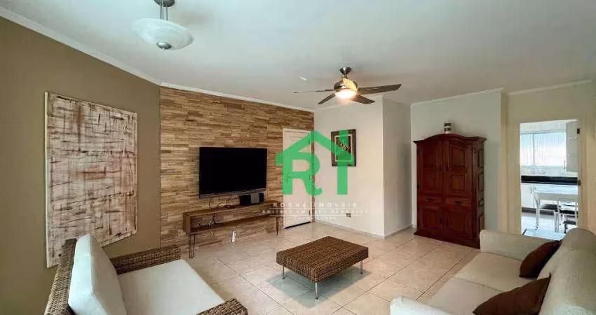 Apartamento com 3 dormitórios (1 suíte), 2 vagas, área de lazer, pitangueiras, guarujá/sp