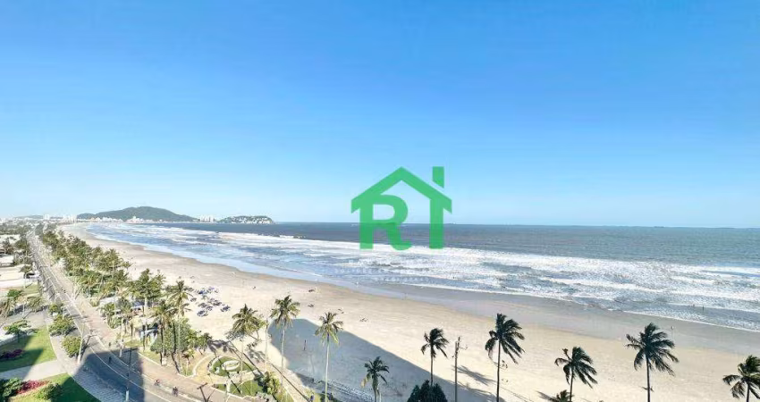 Apartamento frente mar, 3 dormitórios (2 suítes), 2 vagas, varanda gourmet, Enseada, Guarujá/SP.