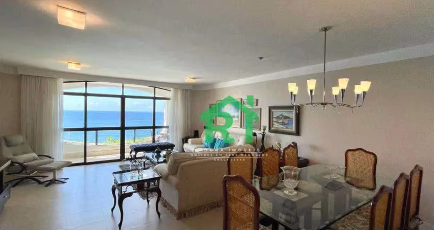 Apartamento frente mar, 4 dormitórios (3 suítes), 2 vagas, jardim astúrias, guarujá/sp