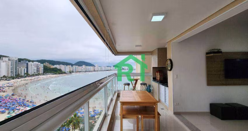 Apartamento Frente para o Mar, Reformado, 3 Dormitórios (1 Suíte), Lazer, 2 Vagas , Jardim Astúrias, Guarujá/SP