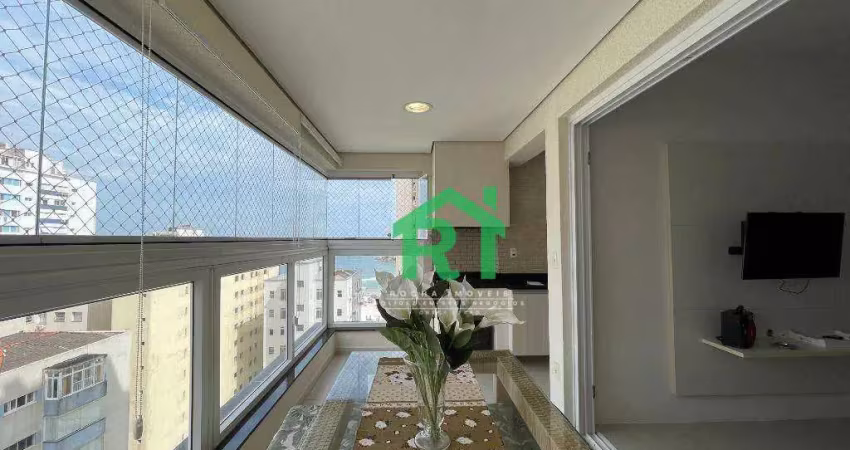 Apartamento à beira mar com 3 dormitórios (1 suíte), 2 vagas, lazer, pitangueiras, guarujá/sp