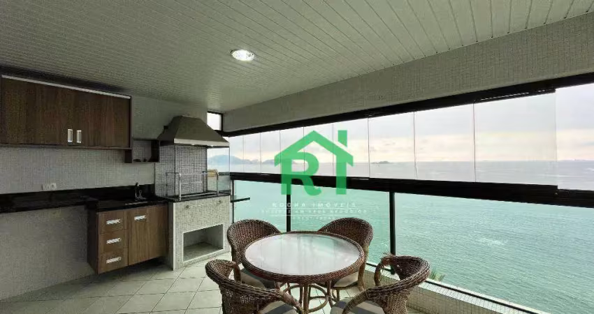 Apartamento frente mar com 3 quartos (3 suítes), 2 vagas e lazer à venda em pitangueiras, guarujá