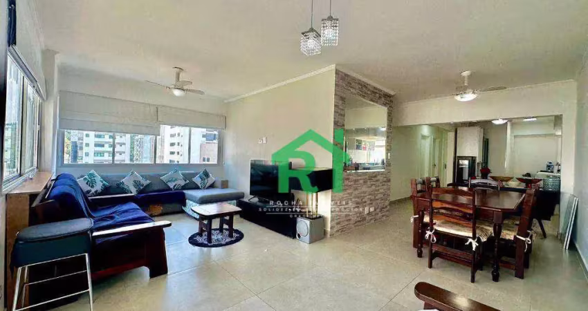 Apartamento com 3 dormitórios, 130 m² - venda por r$ 750.000,00 ou aluguel por r$ 5.700,00/mês - pitangueiras - guarujá/sp