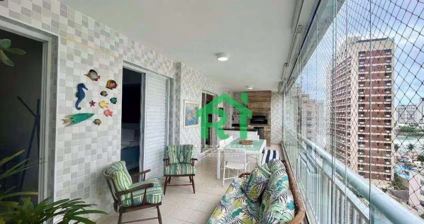 Apartamento com 3 dormitórios à venda, 118 m² por r$ 1.250.000,00 - jardim astúrias - guarujá/sp