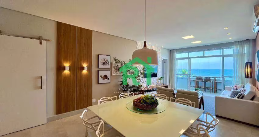 Apartamento frente mar, reformado, 5 suítes, 2 vagas, pitangueiras - guarujá/sp