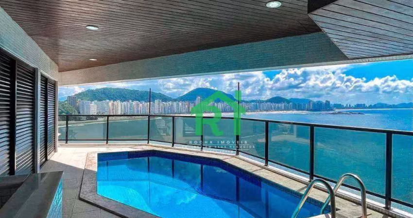 Apartamento Frente Mar, 4 Dormitórios (4 Suítes), 3 Vagas, Área de Lazer, Jardim Astúrias, Guarujá/SP