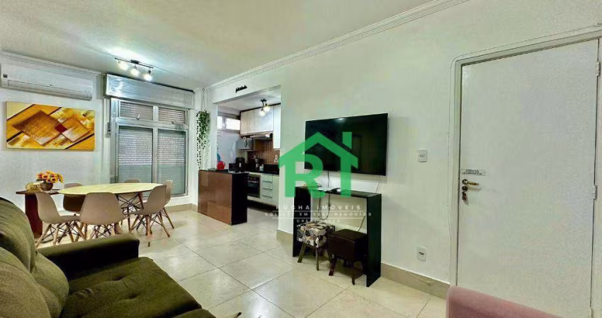 Apartamento reformado, beira mar, 2 dormitórios (1 suíte), 1 vaga, Pitangueiras, Guarujá/SP.