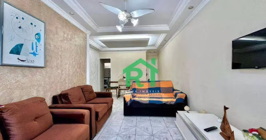 Apartamento com 2 dormitórios à venda, 80 m² por r$ 480.000,00 - jardim astúrias - guarujá/sp