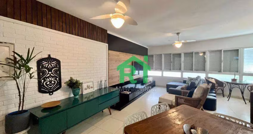Apartamento beira mar, 2 dormitórios, 1 vaga, lazer, tombo, guarujá/sp