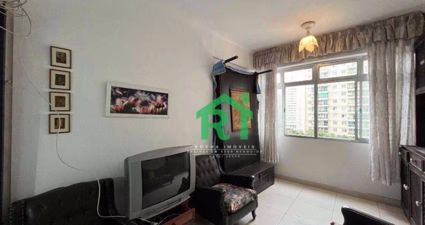 Apartamento beira-mar 1 dormitório à venda, 45m², 1 vaga R$390.000 - Pitangueiras - Guarujá/SP