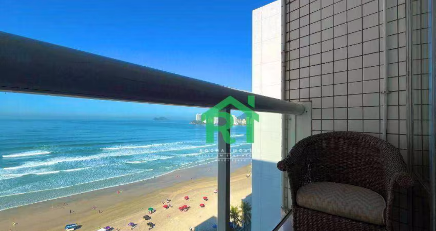 Apartamento frente Mar, 3 dormitórios, 2 Banheiros, 1 Vaga, Pitangueiras - Guarujá/SP