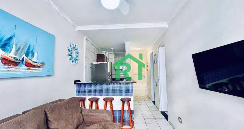 Apartamento com 1 dormitório à venda, 45 m² por r$ 330.000 - pitangueiras - guarujá/sp