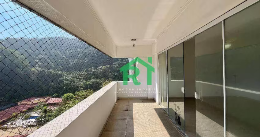 Apartamento beira mar, 3 dormitórios (1 suíte), 1 vaga, jardim astúrias, guarujá/sp
