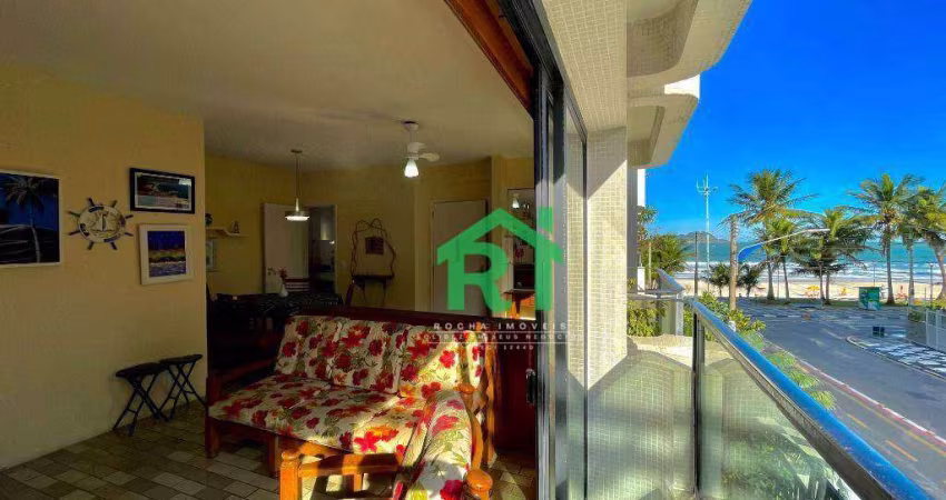 Apartamento Beira Mar | 3 Dormitórios (1 Suíte)  | 1 Vaga  | Churrasqueira I Praia do Tombo  Guarujá/SP