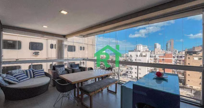 Apartamento vista para o mar 3 quartos. venda, 100m² r$1.280.000 - enseada - guarujá/sp