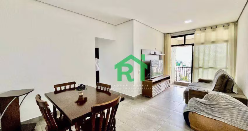 Apartamento com 2 dormitórios à venda, 66 m² por r$ 355.000,00 - enseada - guarujá/sp