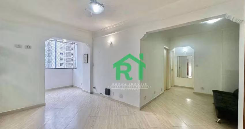 Apartamento beira mar, 2 dormitórios (1 suíte), 1 vaga, pitangueiras, guarujá/sp.