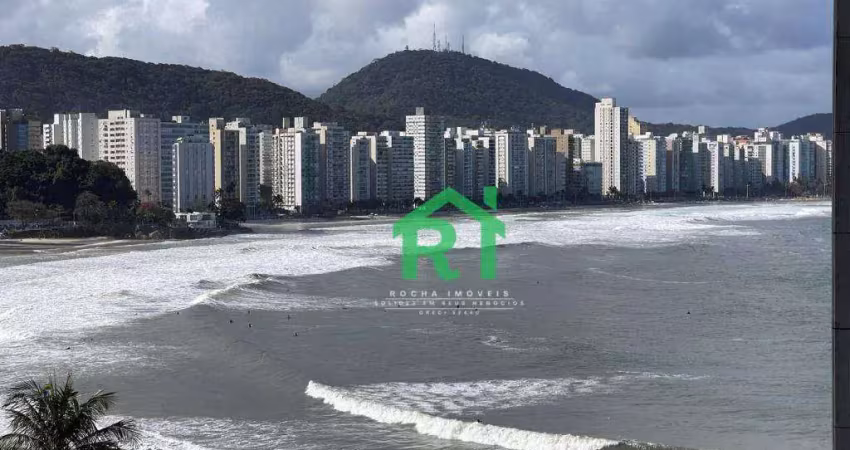 Apartamento beira-mar 3 quartos, varanda gourmet. venda, 100m² r$950.000 - jardim astúrias - guarujá/sp