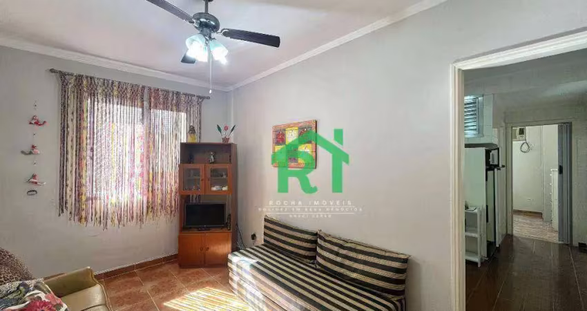 Apartamento com 1 dormitório, 1 vaga, jardim astúrias, guarujá/sp