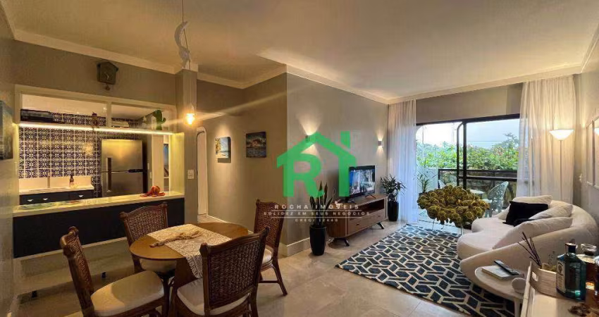 Apartamento Reformado 3 dormitórios,(1 suíte) 1 vaga, Lazer- Enseada - Guarujá/SP