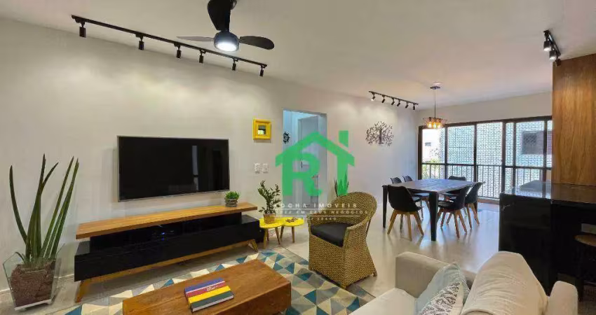 Apartamento Reformado, 2 Dormitórios (1 Suíte), 1 Vaga, Tombo, Guarujá/SP
