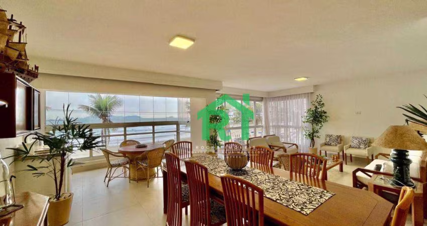 Apartamento à beira mar com 4 dormitórios (4 suítes), 1 vaga, Jardim Astúrias, Guarujá/SP