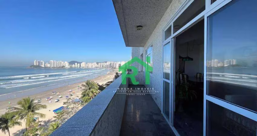 Apartamento á beira mar com 3 quartos (2 suítes), pitangueiras, guarujá/sp
