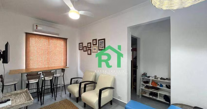 Apartamento Beira Mar, 2 Dormitórios, 1 Vaga, Tombo, Guarujá/SP