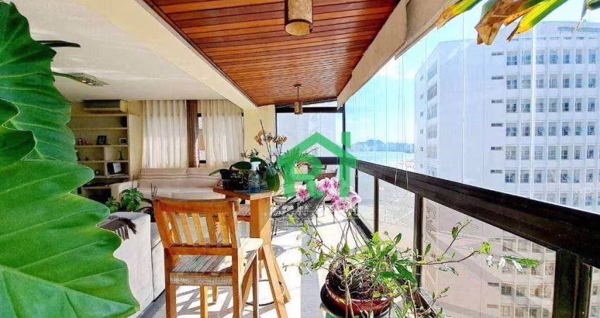 Apartamento vista mar, 3 dormitórios (3 suítes), 2 vagas, Pitangueiras, Guarujá/SP.