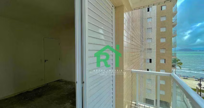 Apartamento frente mar, 3 dormitórios (1 suíte), 2 vagas, lazer, jardim astúrias - guarujá/sp