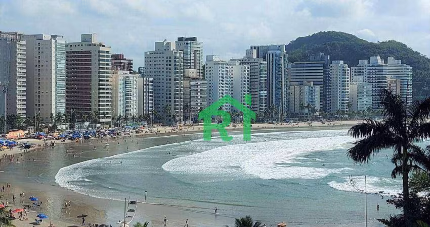Apartamento Frente para o  Mar, 3 Dormitórios,( 2 suítes), 2 Vagas, Área de Lazer, Astúrias, Guarujá/SP