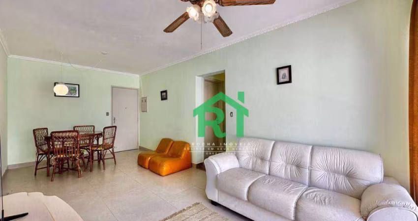 Apartamento com 3 dormitórios, 1 vaga, lazer, Enseada, Guarujá/SP.