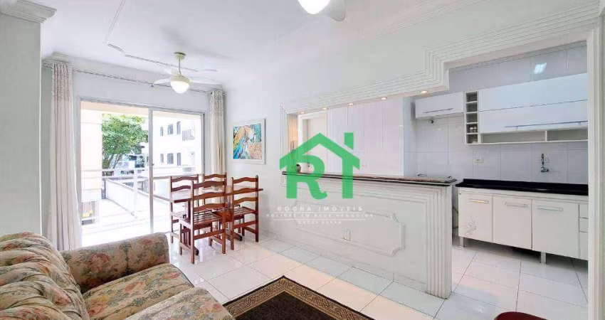 Apartamento à Beira Mar, 2 Dormitórios, 1  Vaga, Praia da Enseada - Guarujá/SP